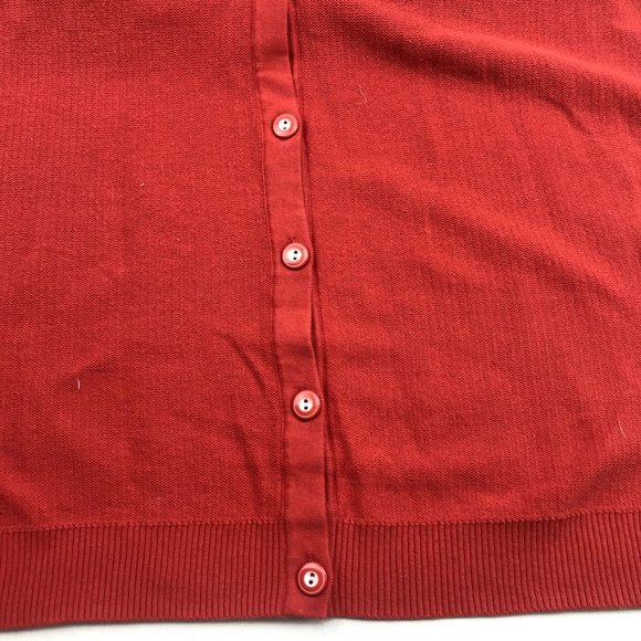CJ Banks Womens Red V-Neck Hooded Short Sleeve Sweater Cardigan 2x - Picture 4 of 5